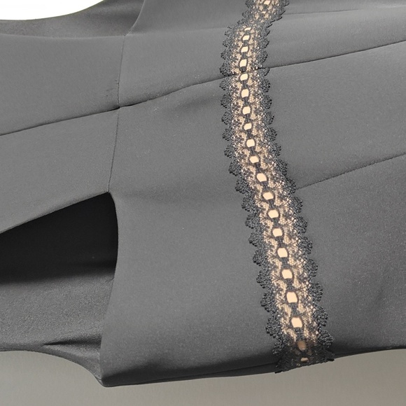 BCBG MAXAZRIA Black Ruffle Mesh Tiered Sleeveless Party Dress Size 4 - Picture 14 of 16